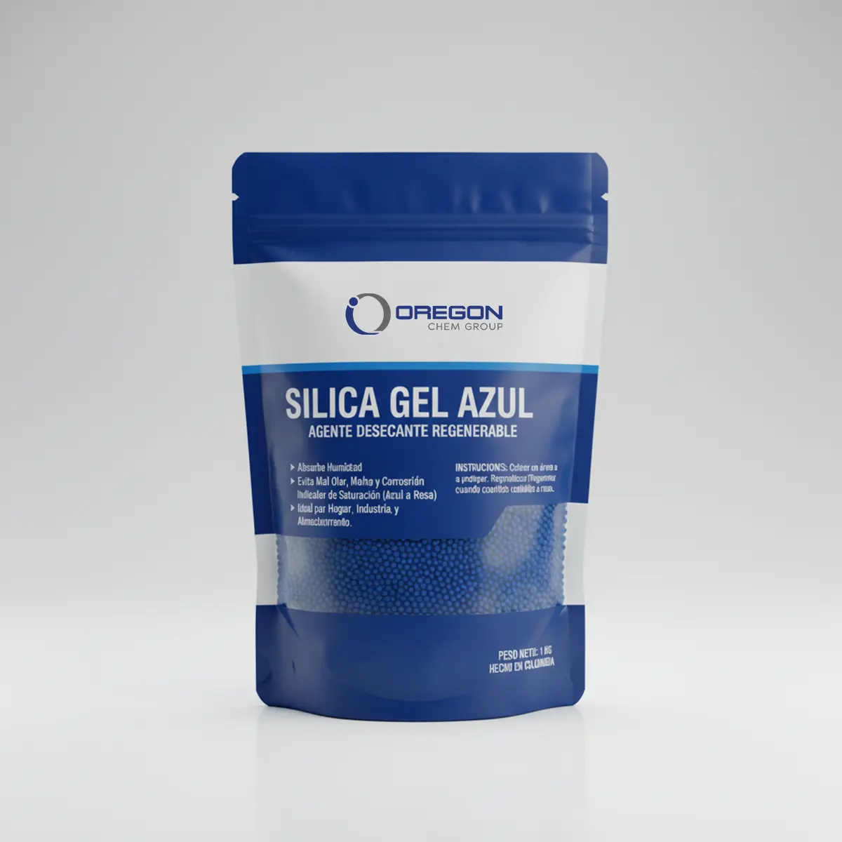 Sílica Gel Azul 1 KG Oregon Chem Silica Gel Azul 1K