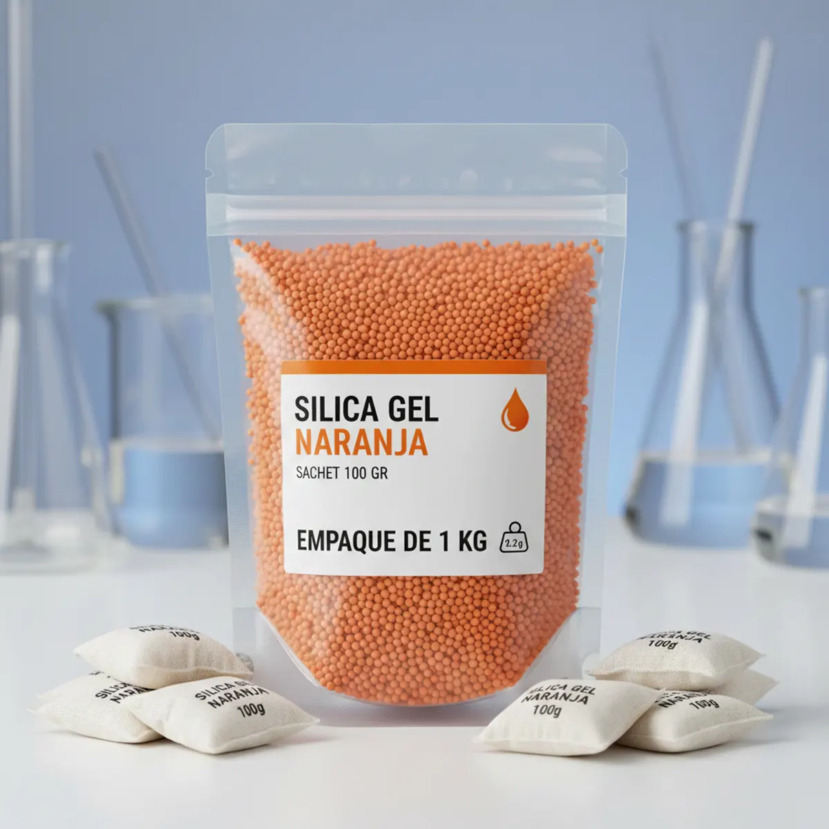 Sílica gel Naranja Sachet 100 gr Sílica gel Naranja Sachet 100 gr - Imagen 3
