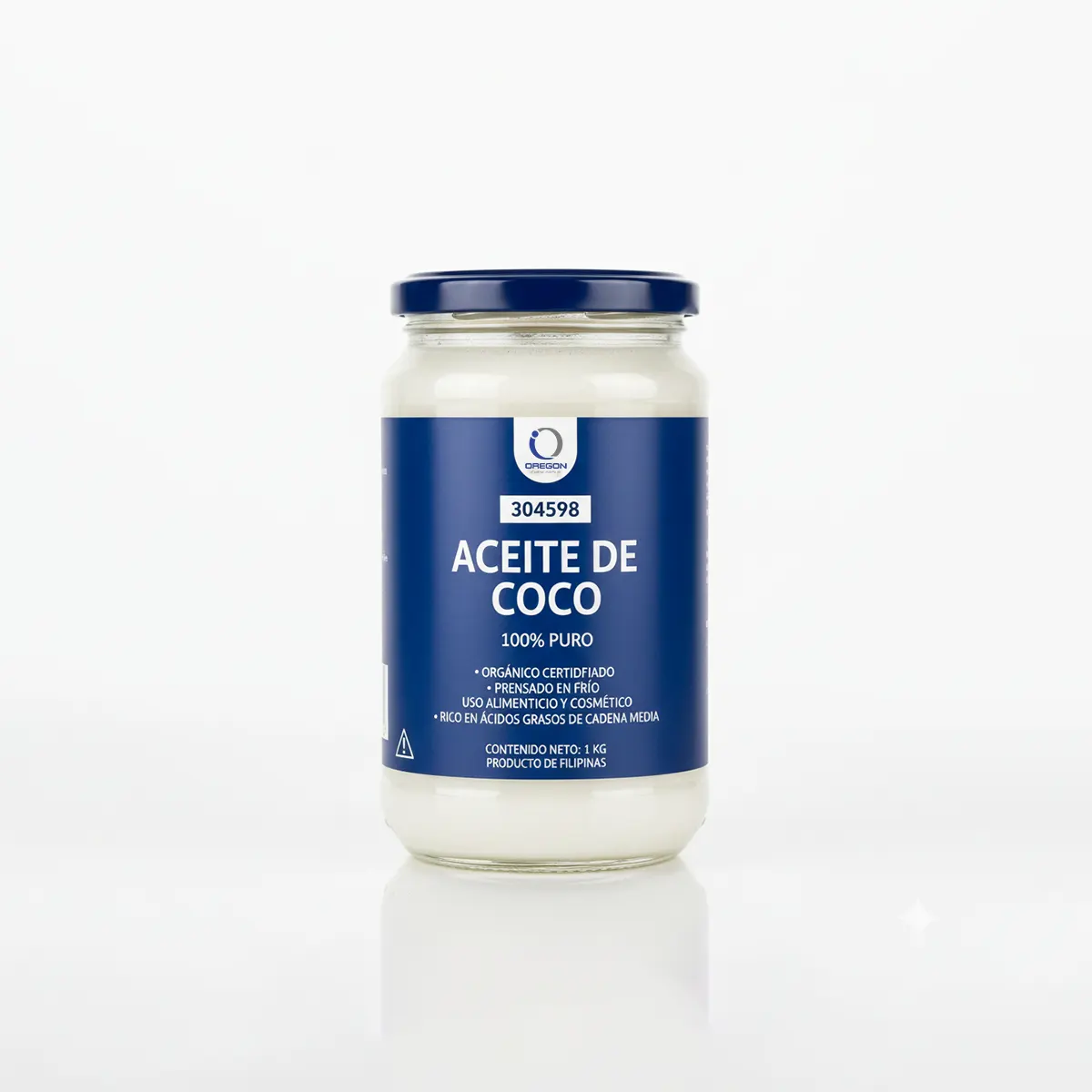 Aceite de Coco Usp 1 Lt Oregon Chem Aceite De Coco 1K