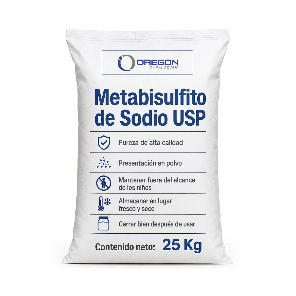 Metabisulfito de Sodio USP Metabisulfito De Sodio 25Kg